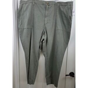 NWT Old Navy Women's Utility Carpenter Pants Olive Green Size 28 Plus High Rise